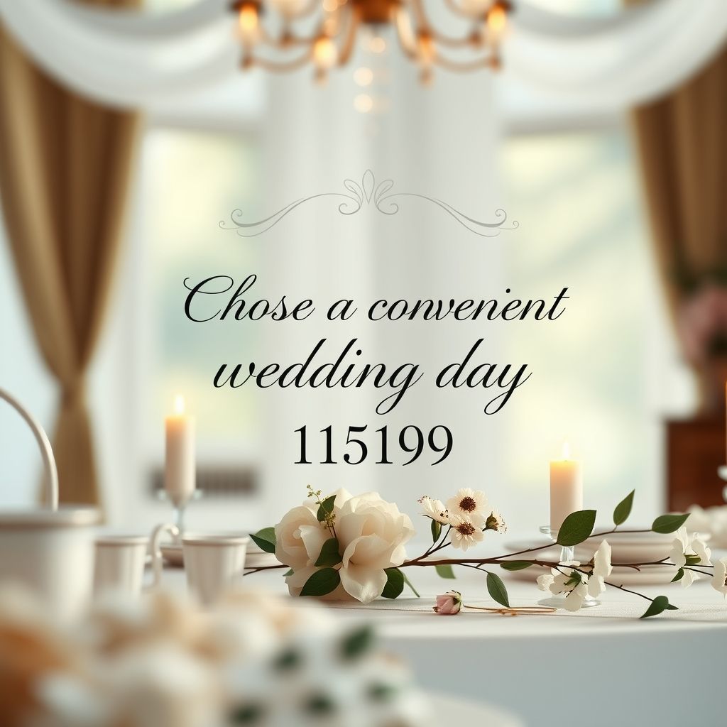 เลือกวันแต่งงานที่สะดวก